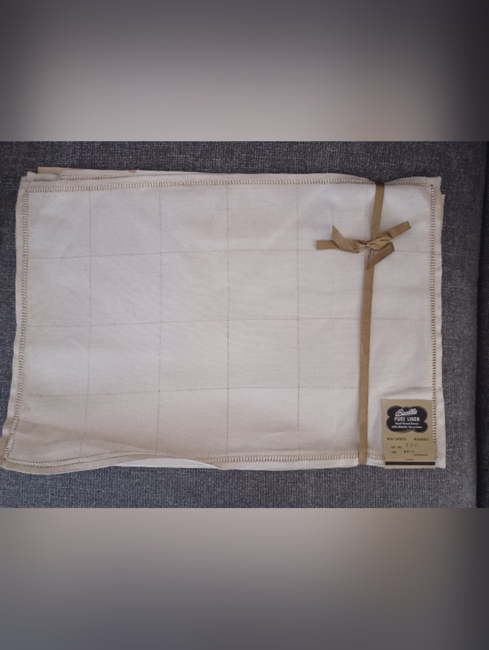 Vintage Bucilla Pure Linen Place Mats